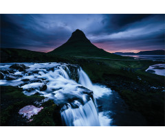 Kirkjufell Iceland Nature Aluminum Water Bottle