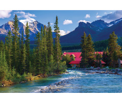 Lake Louise Banff Village Aluminum Water Bottle