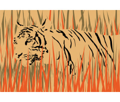 Tiger Jungle Aluminum Water Bottle