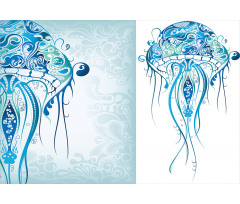 Ocean Jellyfish Paisley Aluminum Water Bottle