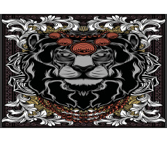 Jungle Emperor Lion Frame Aluminum Water Bottle