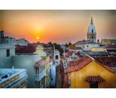 Rooftops Old City Coast Aluminum Water Bottle