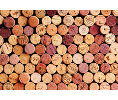 Random Used Wine Corks Aluminum Water Bottle