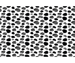 Black and White Dots Aluminum Water Bottle