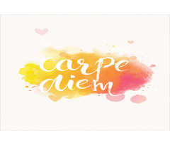 Carpe Diem Art Aluminum Water Bottle