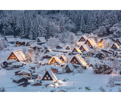 Shirakawago Village Aluminum Water Bottle