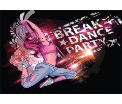 Break Dance Party Theme Aluminum Water Bottle