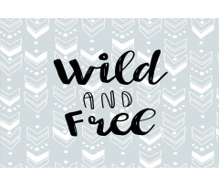 Wild and Free Typography Aluminum Water Bottle