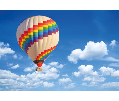 Colorful Hot Air Balloon Aluminum Water Bottle
