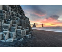 Rocky Reynisdrangar Sunrise Aluminum Water Bottle