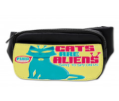 Cats are Aliens Cartoon Bumbag