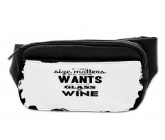 Funny Drinking Words Wine Bumbag