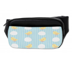 Baby Animal and Eggs Stripes Bumbag