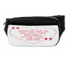 Romantic Words in Dash Heart Bumbag