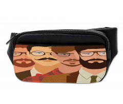 Male Hipster Characters Bumbag