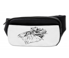 Rooster Head Portrait Bumbag