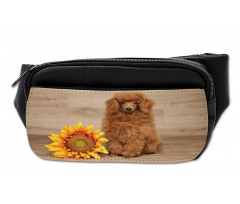 Sunflower on Wooden Backdrop Bumbag