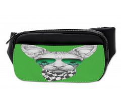 Funny Sphynx Cat Artwork Bumbag