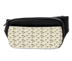 Simplistic Palms Pattern Bumbag