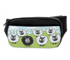 Dark Color and White Sheep Bumbag