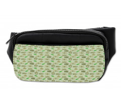 Asymmetric Tropical Leave Bumbag