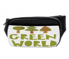 Green World Typography Bumbag