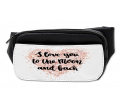 Love Words on Dotwork Heart Bumbag