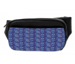 Aqua Color Palette Damask Bumbag