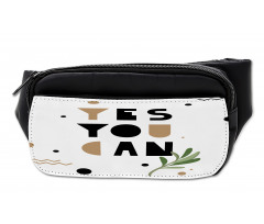 Encouraging Phrase Leaf Bumbag