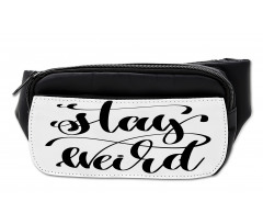 Monochrome Cursive Words Bumbag