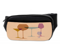 Wine Glasses Silhouette Art Bumbag