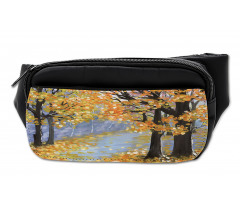 Gouache Autumn Scenery Art Bumbag