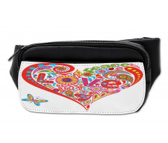 Colorful Peace Heart Bumbag