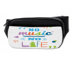 No Music, No Life Slogan Bumbag