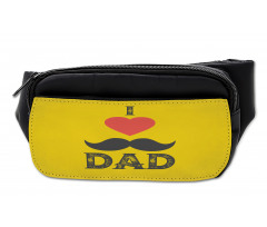 Grunge Heart Mustache Bumbag