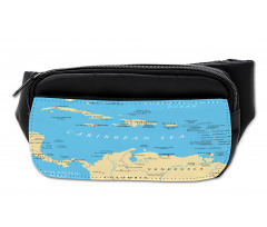 Caribbean Capitals Map Bumbag