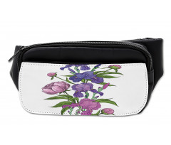 Naive Purple Flower Bouquet Bumbag