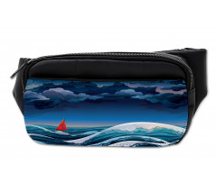 Night Seascape Boat Bumbag