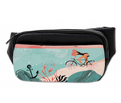 Woman Cycling in Sea Bumbag