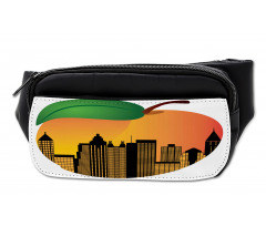 City Skyline in a Peach Bumbag