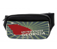 Grunge Wording Peach State Bumbag