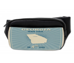 Typographic Map Pattern Bumbag