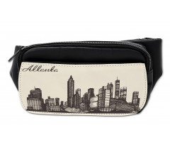 Grunge City Skyline Vintage Bumbag