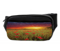 Meadow Poppies Sky Bumbag