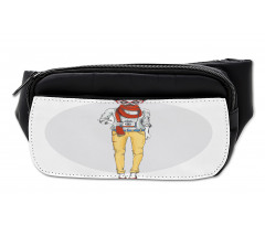 Hipster Style Animal Cartoon Bumbag