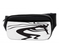 Monochrome Tribal Figure Bumbag