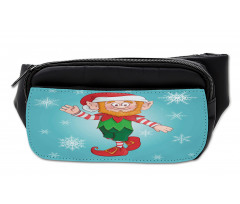 Little Man Dwarf and Snowflakes Bumbag