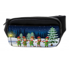 Snowing Forest and Children Bumbag