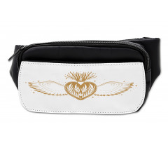 Winged Heart with Crown Bumbag