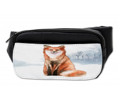 Fine Art Winter Animal Painting Bumbag